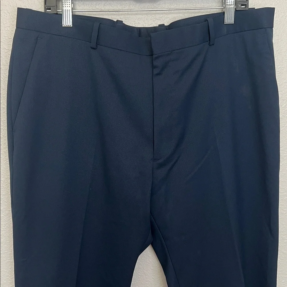 Perry Ellis Textured Dress Pant Blue Size 36